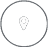A gray circle with an image of a map pin.